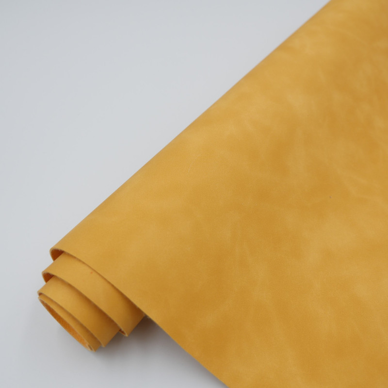 Переплетный кожзам "Мраморный SOFT TOUCH"  желтый 27 х 70 см