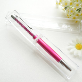 Ручка шариковая, подарочная «Алмазная россыпь», в пластиковом футляре, цвет малина