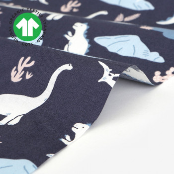 Ткань Dailyllike хлопок 552 Organic cotton dinosaur 100 х 110 см