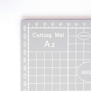 Коврик (мат) для резки А2, двусторонний, самовосстанавливающийся, 3-слойный, серый