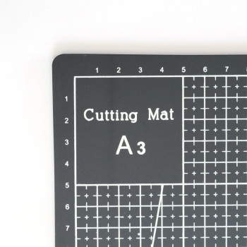 Коврик (мат) для резки А3, двусторонний, самовосстанавливающийся, 3-слойный, черный