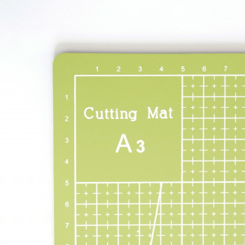 Коврик (мат) для резки А3, двусторонний, самовосстанавливающийся, 3-слойный, оливковый