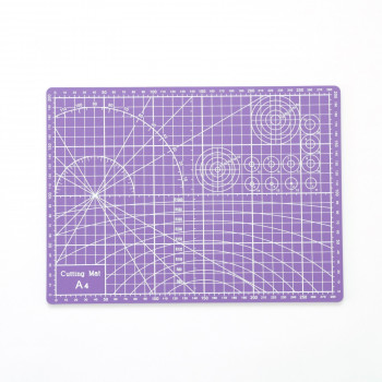 Коврик (мат) для резки А4, двусторонний, самовосстанавливающийся, 3-слойный, фиолетовый