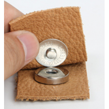 Магнитная кнопка 14 мм темное серебро (10 шт)