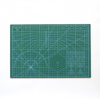 Коврик (мат) для резки А3, двусторонний, самовосстанавливающийся, 3-слойный, зеленый