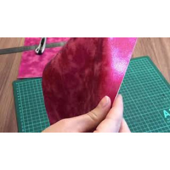 Кожзам морозный узор розовый 35 х 70 см